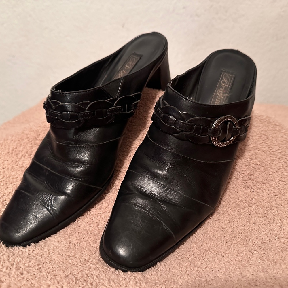 Brighton Tamia Black Clog Mules Size 8.5 N